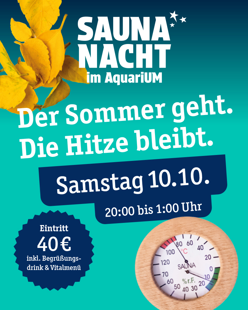 Entspannung pur: Saunanacht am 10. Oktober 2026