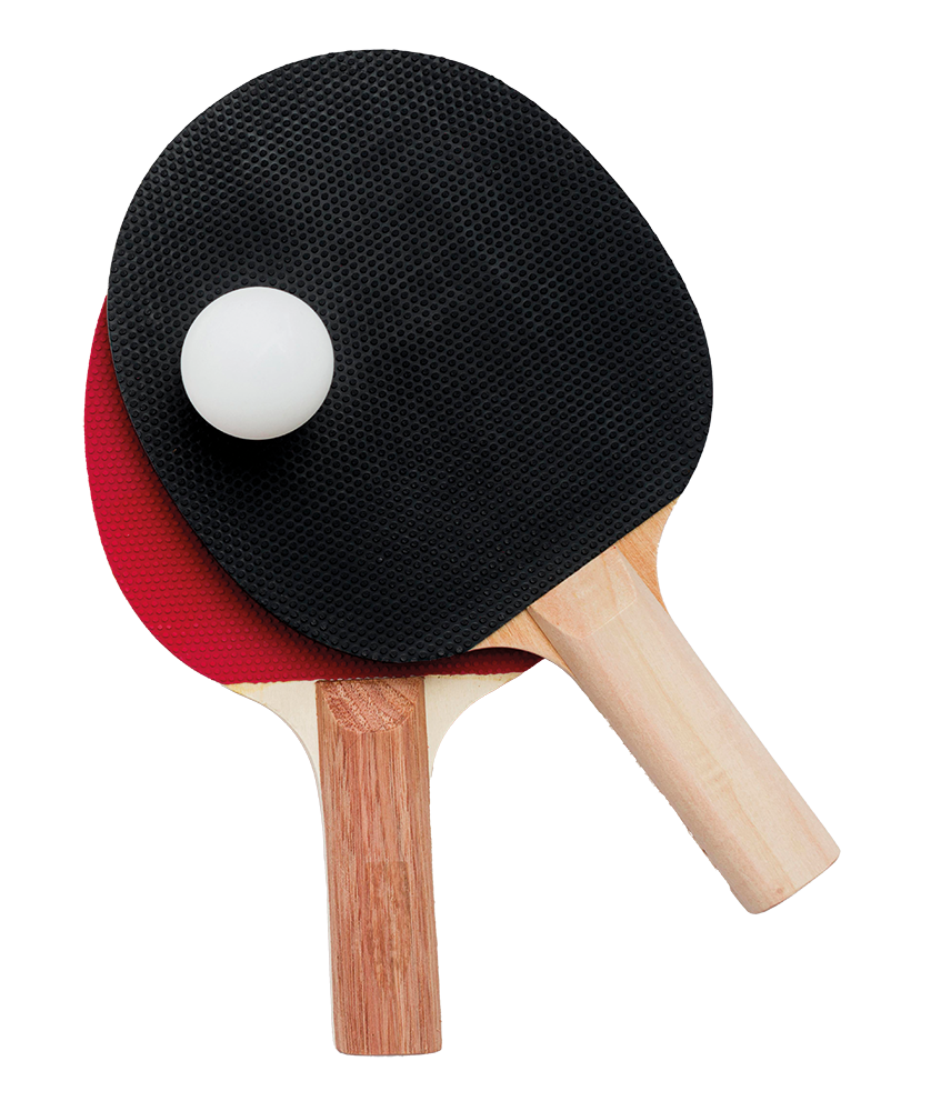 Tischtennisschläger und Ball